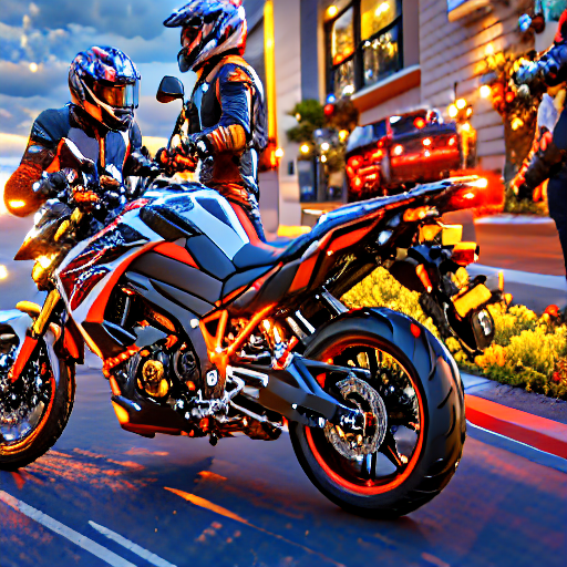 115_A motorcycle stands in front of three people on a sidewalk..png